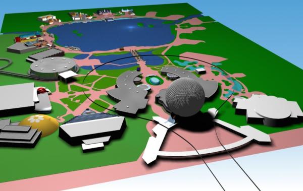 EPCOT Center 3D Render Model - 122301