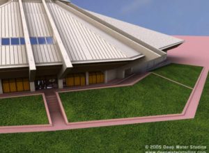 EPCOT Center Horizons 3D Project Render 9-8-05d - Exterior (VIP entrance)