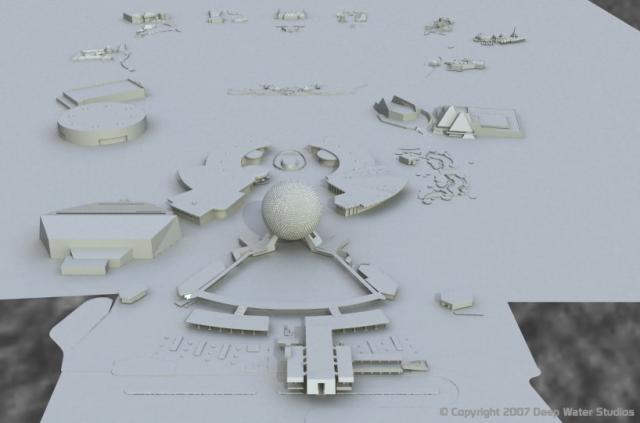 Epcot Center Model Overview Shot