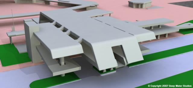 EPCOT Center Monorail Station test render 01