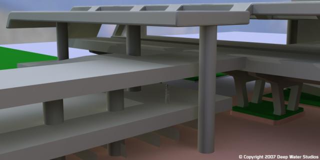 EPCOT Center Monorail Station test render 06