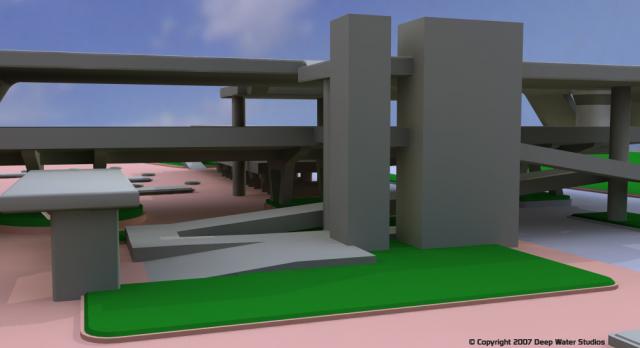 EPCOT Center Monorail Station test render 08