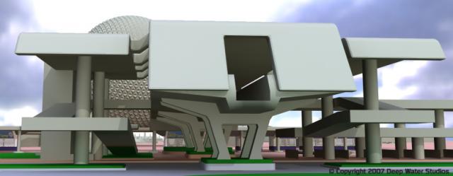 EPCOT Center Monorail Station test render 09