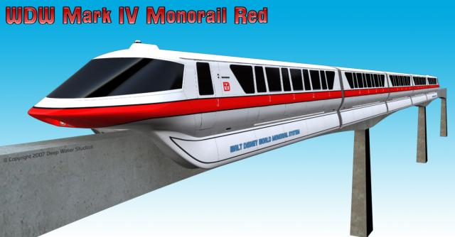 Final Rendering Disney Mark IV Monorail model shot 1