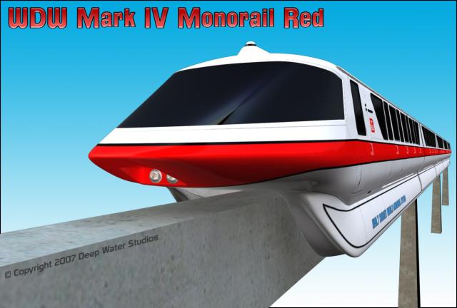 Final Rendering Disney Mark IV Monorail model shot 2